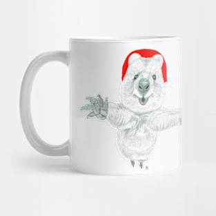 Jumping quokka with a Xmas Hat! Mug